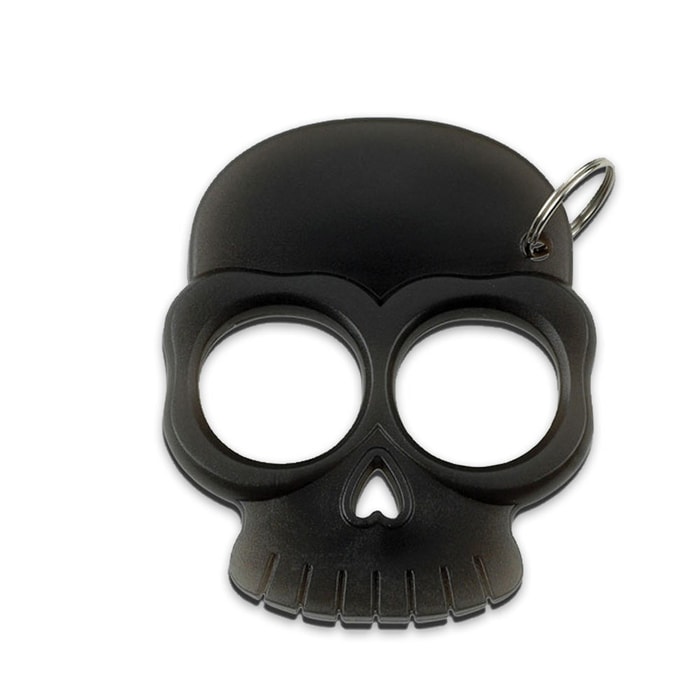 Plastic Skull Keychain Black