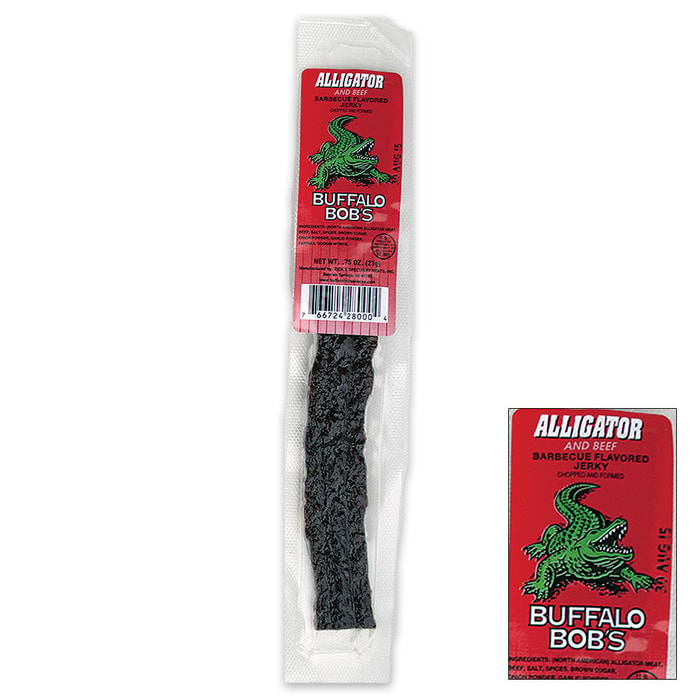 Buffalo Bob's 3/4-oz BBQ Alligator Jerky
