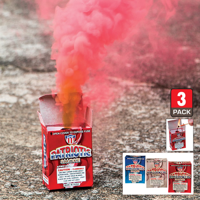 Patriotic Smoke Fountain 3-Pack