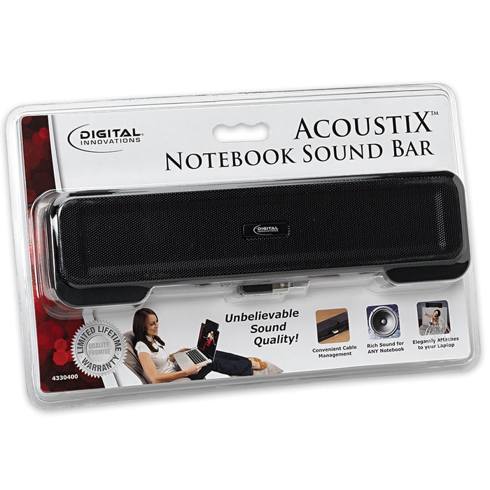 AcoustiX Notebook Sound Bar For Laptops