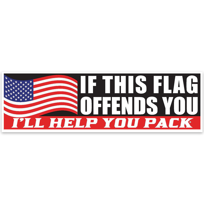 "If This Flag Offends You" Bumper Sticker