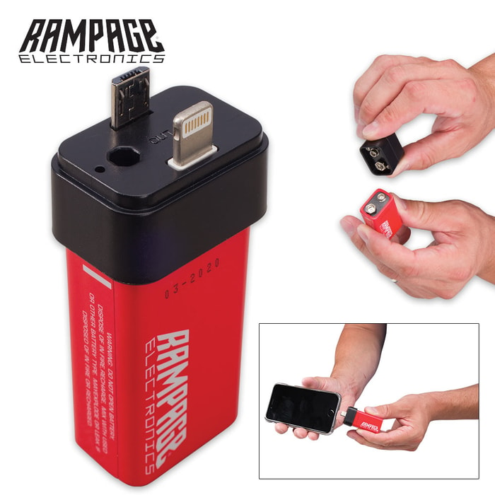 Rampage Electric 9v Instant Cell Phone / Mobile Device Charger
