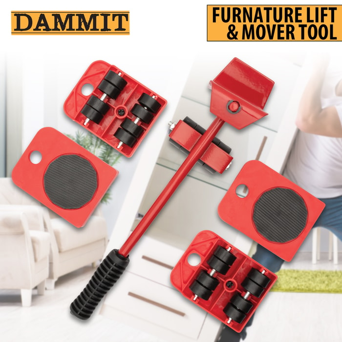 Full image of the Dammit Furniture Lift & Mover Tool.