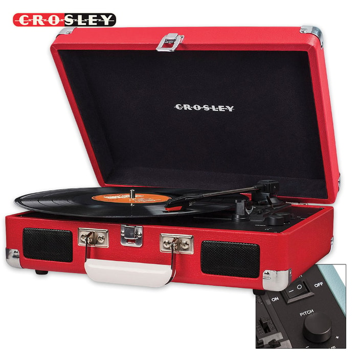 Crosley Cruiser Deluxe Turntable - Red