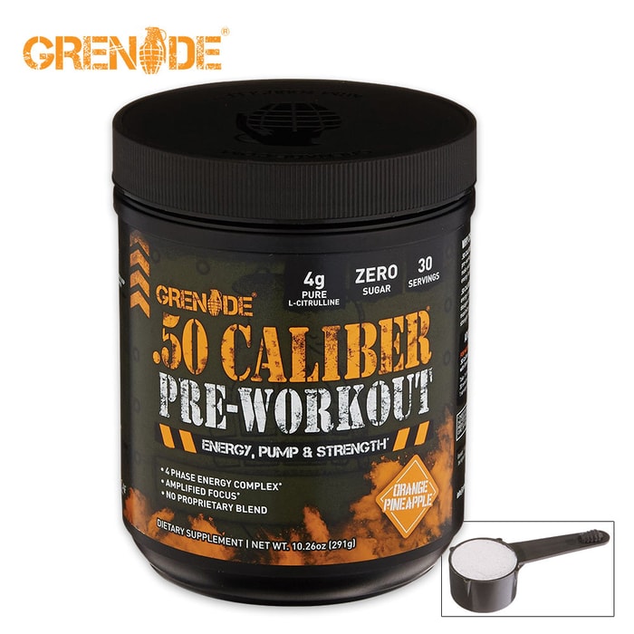 Grenade .50 Caliber Pre-Workout Powder Orange Pineapple