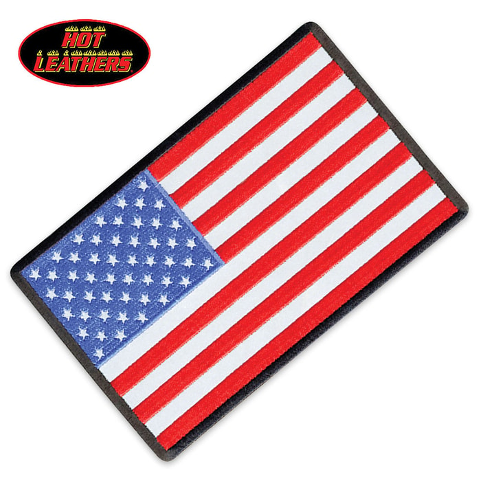 Hot Leathers American Flag Reflective Patch