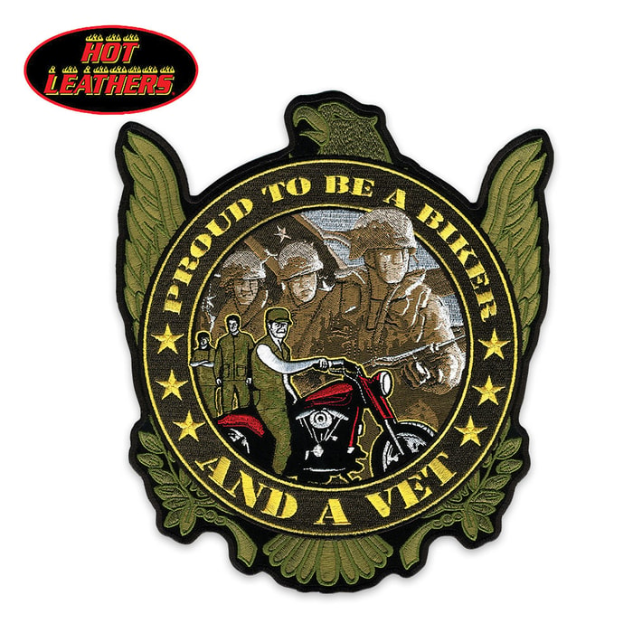 Hot Leathers Proud Biker and Vet Patch