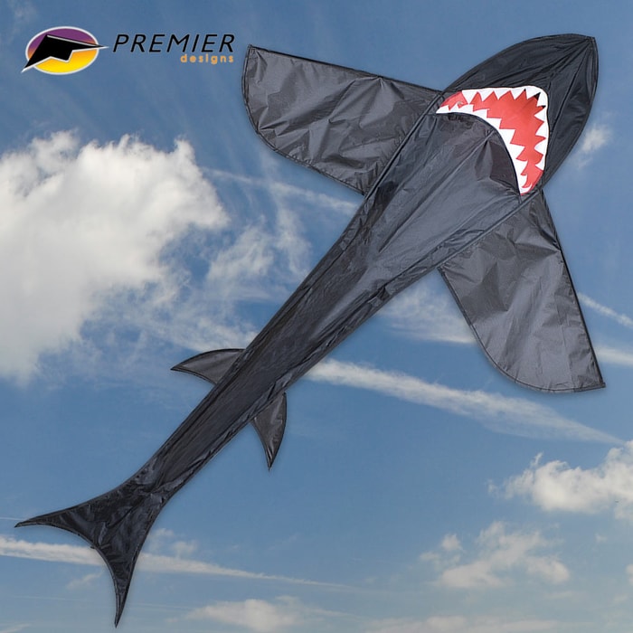 Impressive Black Shark Kite - Super Long 7-Foot
