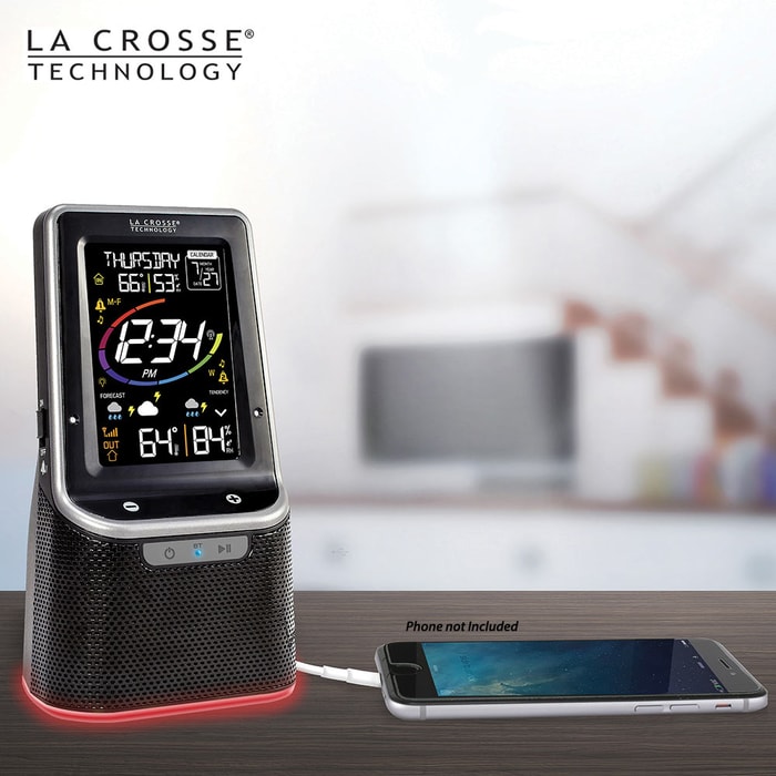 La Crosse Technology 3-in-1 Wireless Weather Station / Alarm Clock / Bluetooth Speaker