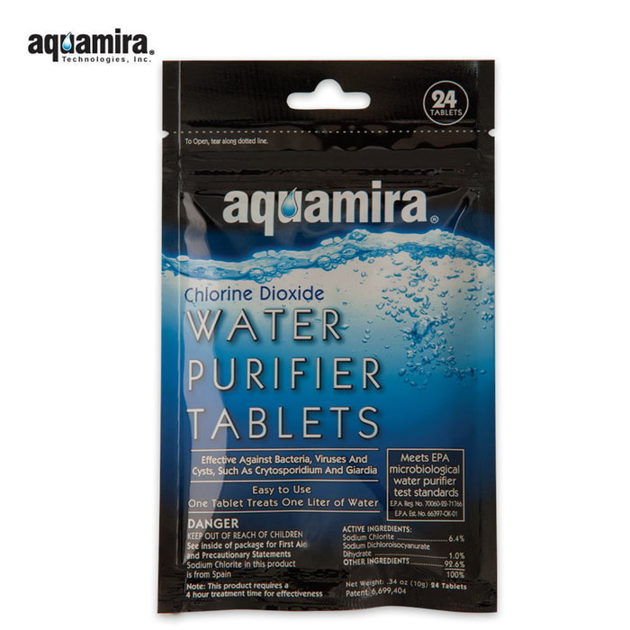 Aquamira Water Purifier Tablets 24 Pack