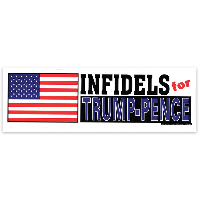 Infidels For Trump-Pense Bumper Sticker