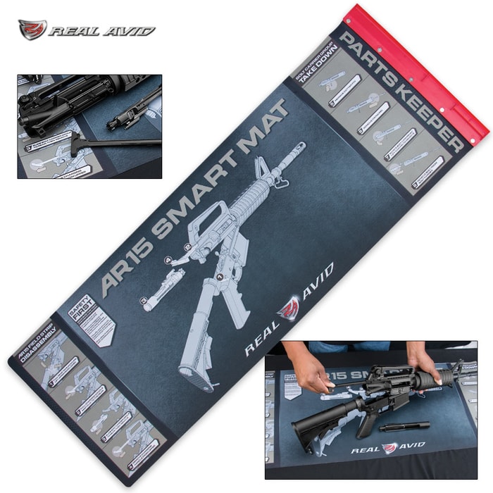 AR15 Smart Cleaning Mat With Built In Tray - Oil Resistant