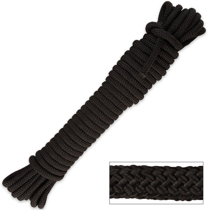 General Purpose Utility Rope Black 50 Feet