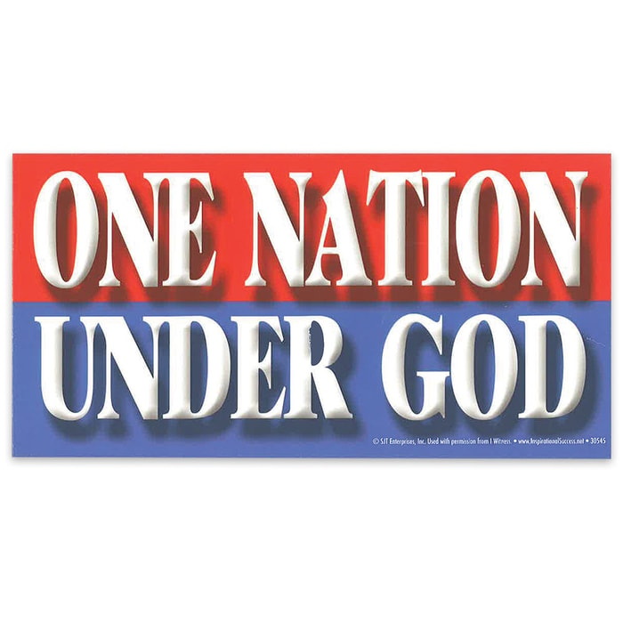 "One Nation Under God" 4" x 8" Waterproof Car Magnet