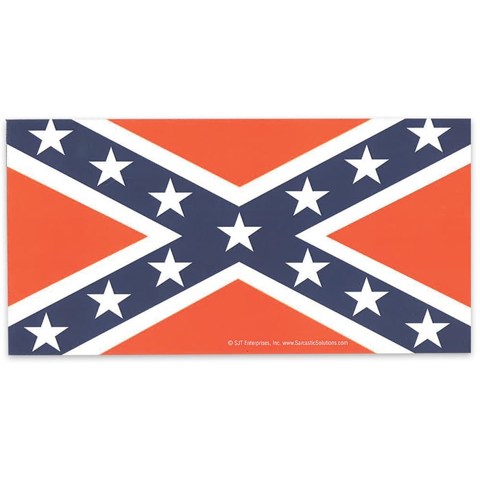 Rebel / Confederate Battle Flag 4" x 8" Waterproof Car Magnet