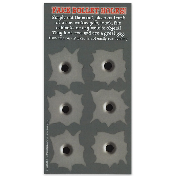 Bullet Holes 4" x 8" Waterproof Car Magnet