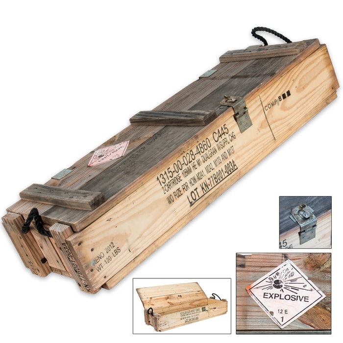 105mm Wooden Ammo Box