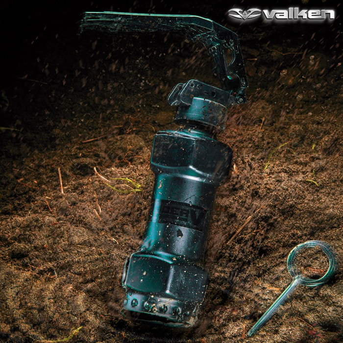Valken Tactical Thunder 130-dB Sound Grenades have pull pins to activate them 