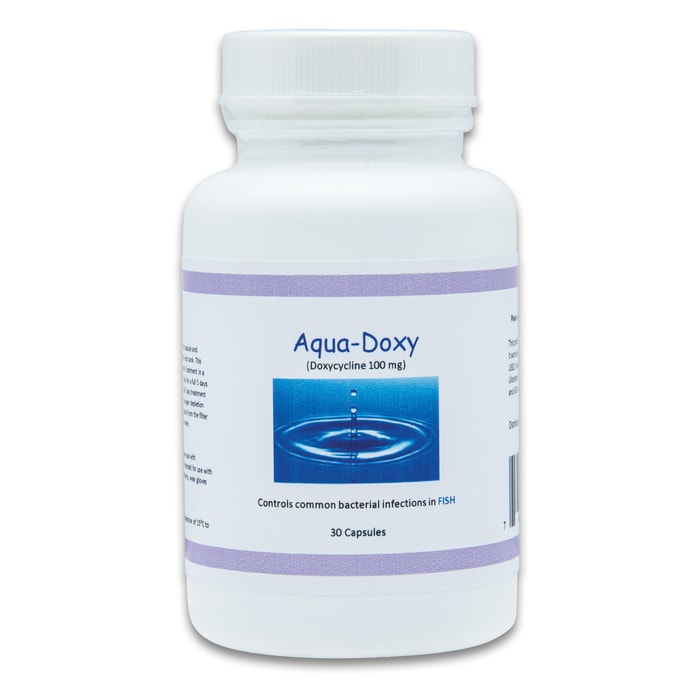 The Aqua Doxycycline in its bottle
