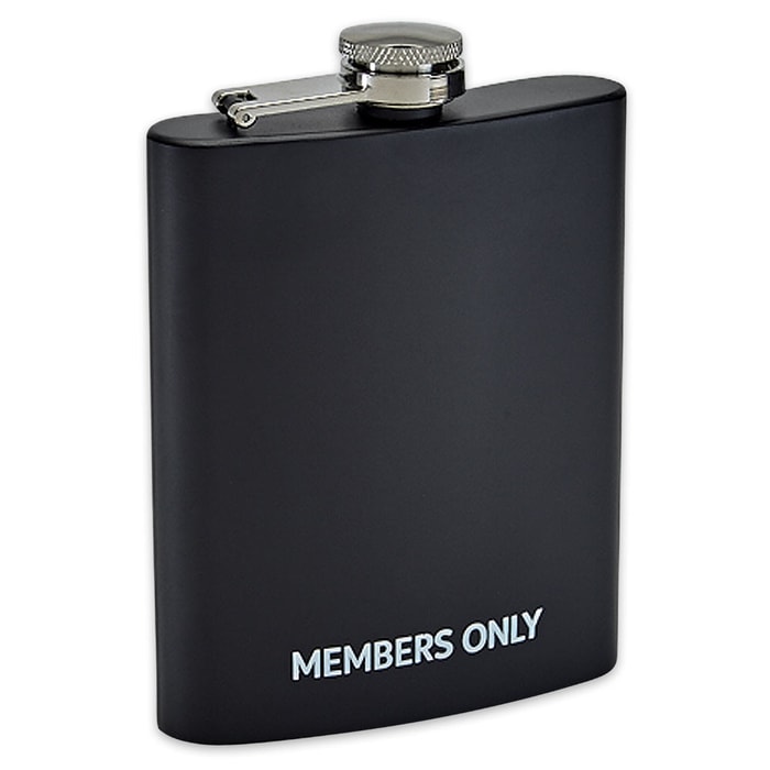 Members Only Rubber Coated Flask