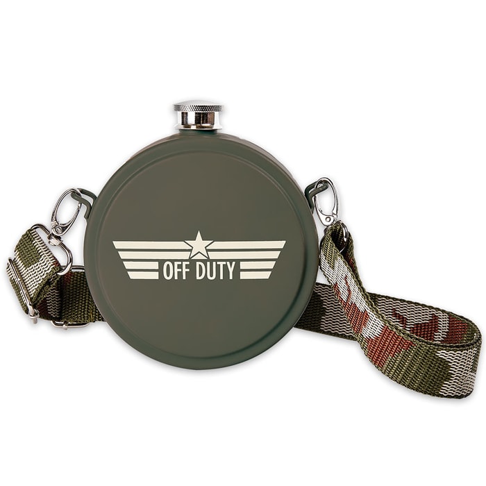 Round Camouflage Canteen Flask