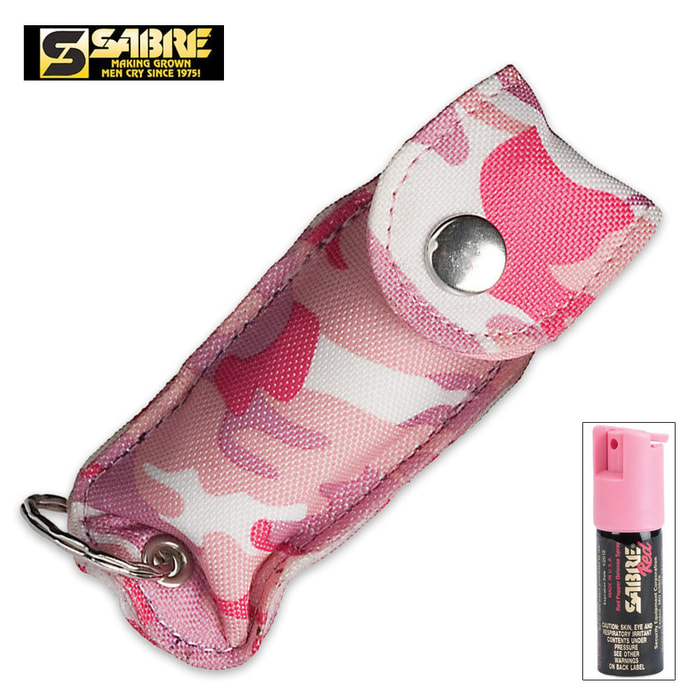 Sabre .54 oz. Pocket Key Case Pink Camo