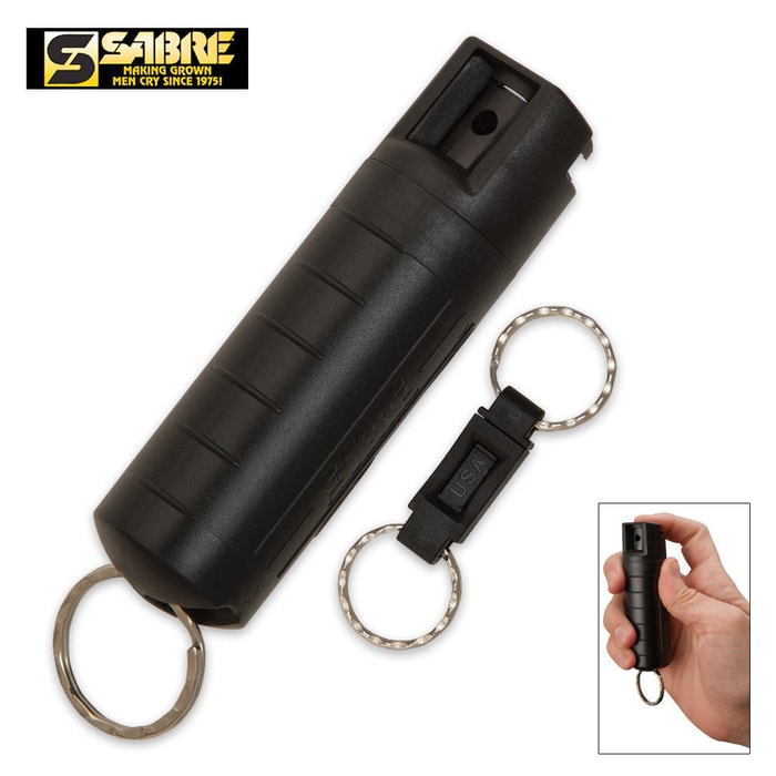 Sabre Compact Pepper Spray with Black Key Case