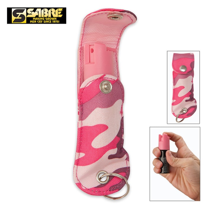 Sabre .54 oz. Pocket Unit Pink Camo with Case
