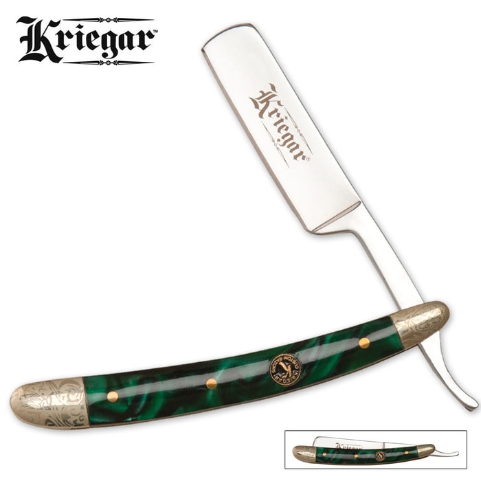 Kriegar Emerald Jewel Razor Folding Knife