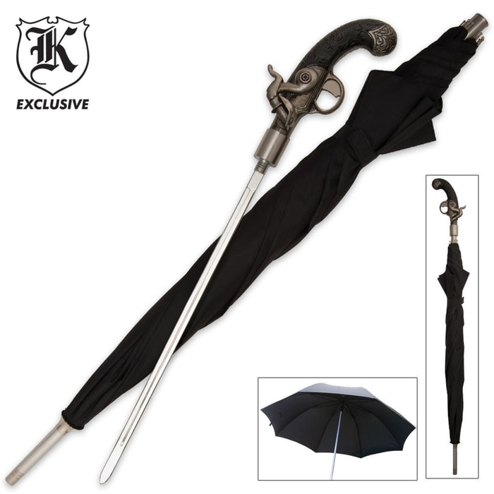 Revolver Umbrella Sword Cane