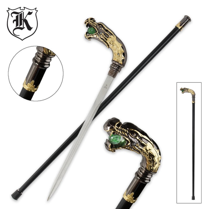 Roaring Dragon Custom Sword Cane