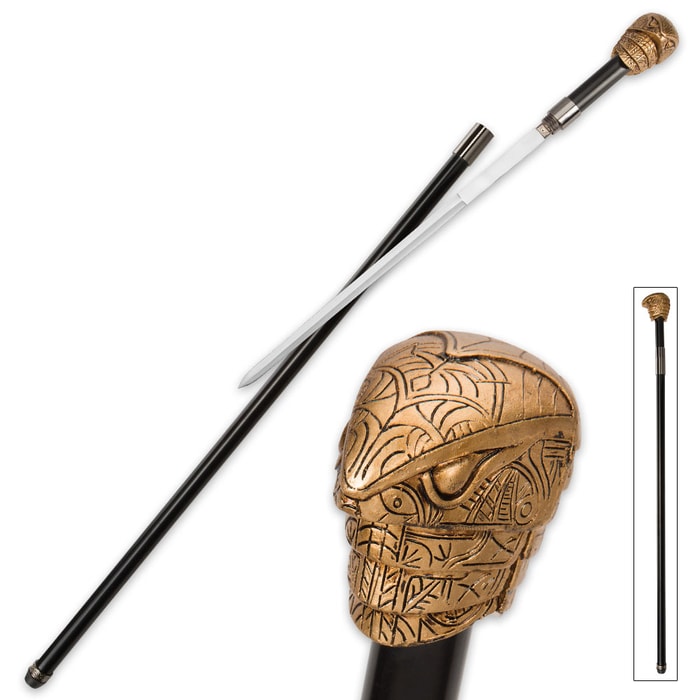 Otherworldly Egyptian Cobra Head Sword Cane