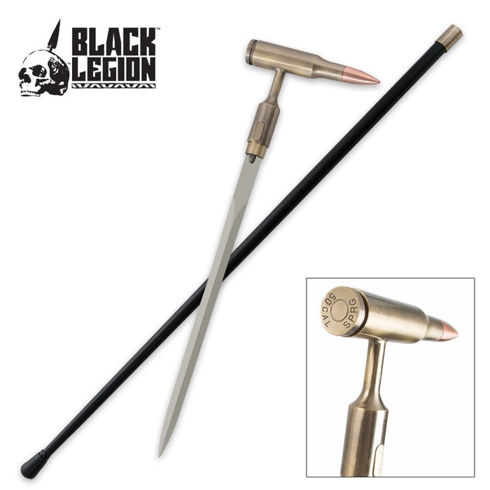 Black Legion .50 Cal. Bullet Sword Cane