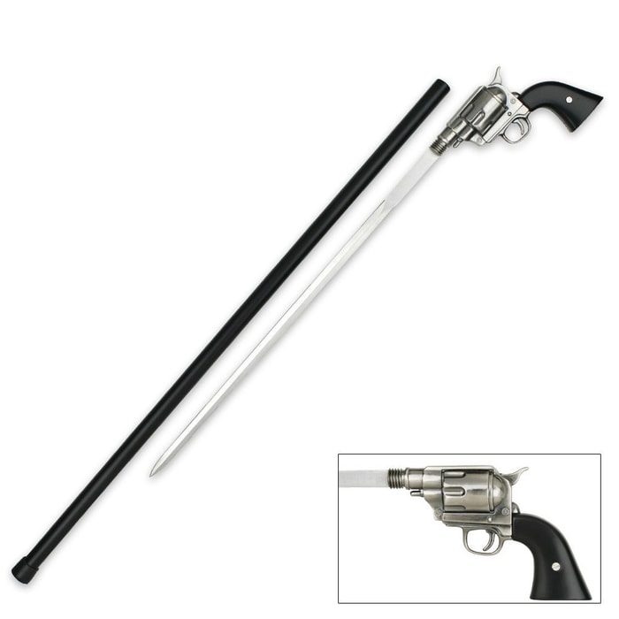 "36"" Revolver Handle Sword Cane"