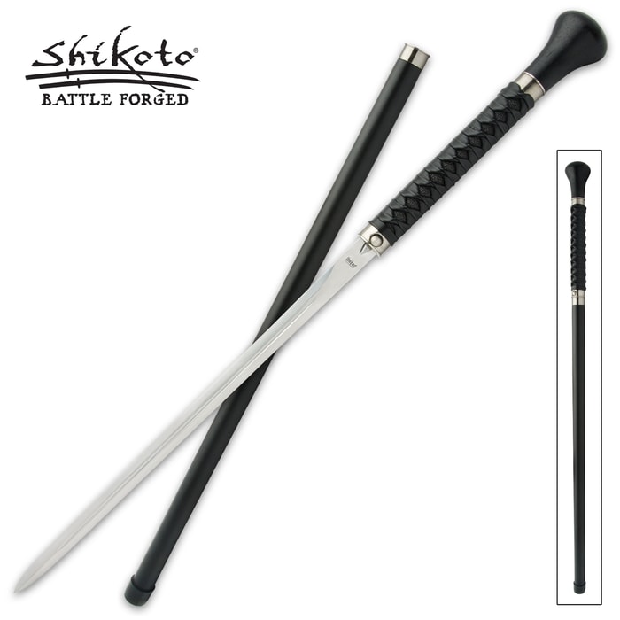 Using the same time-tested techniques as they do when they craft their katanas, Shikoto master swordsmiths made this sword cane