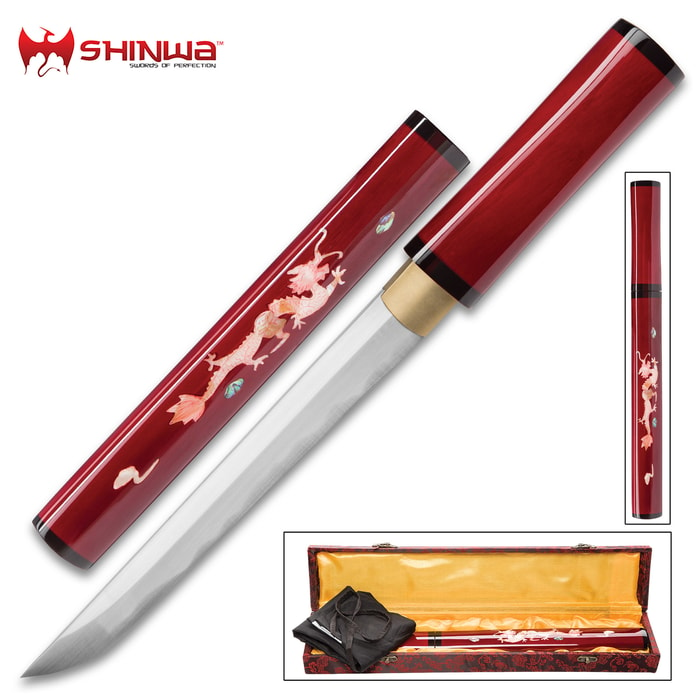 Japanese Samurai Sword KATANA High Carbon Steel Ninja RED Dragon Blade