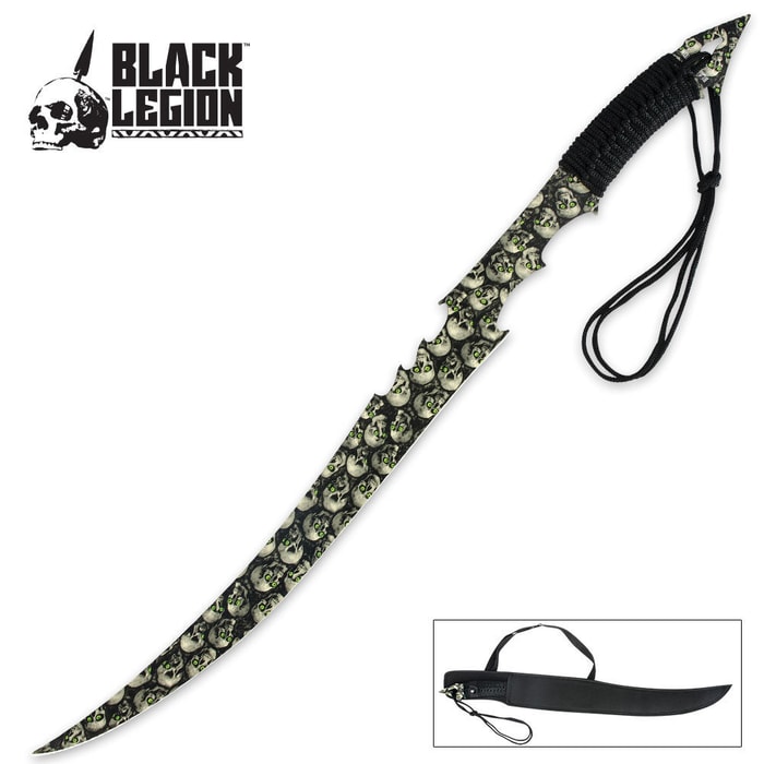 Black Legion Green Eyed Skull Sword