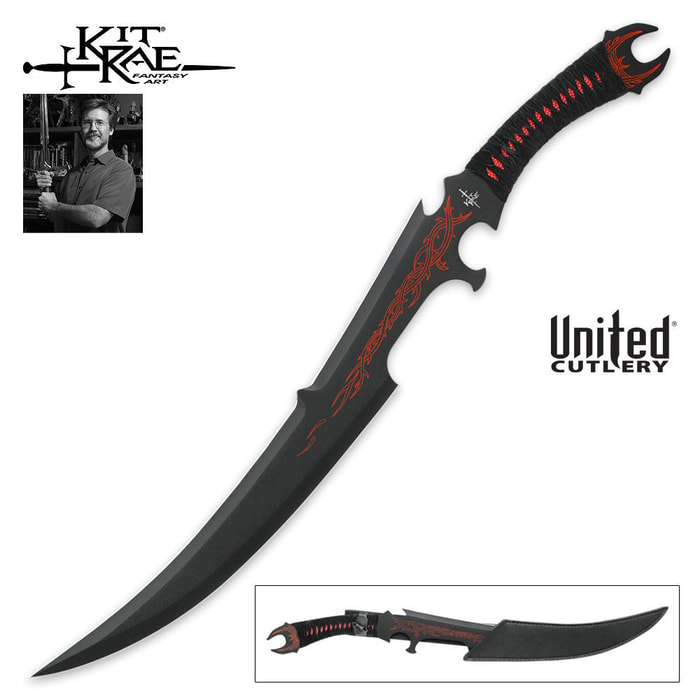 Kit Rae Mithrokil Short Sword, Black with Sheath