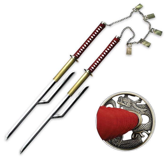 Anime Warrior Twins Two Piece Sword Set