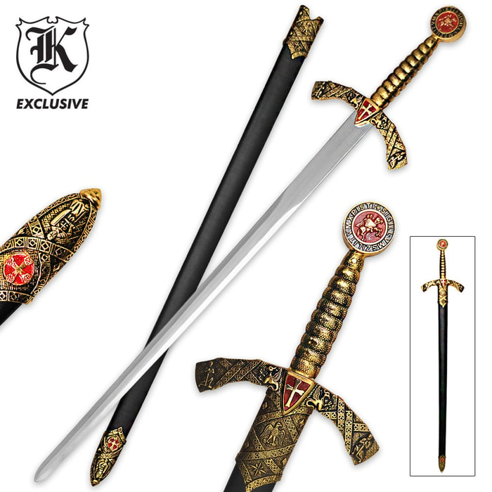 Golden Knight Middle Ages Sword