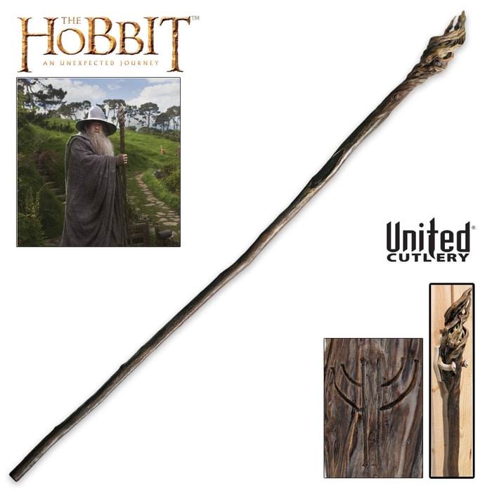 The Hobbit Gandalf Staff and Wall Display Plaque