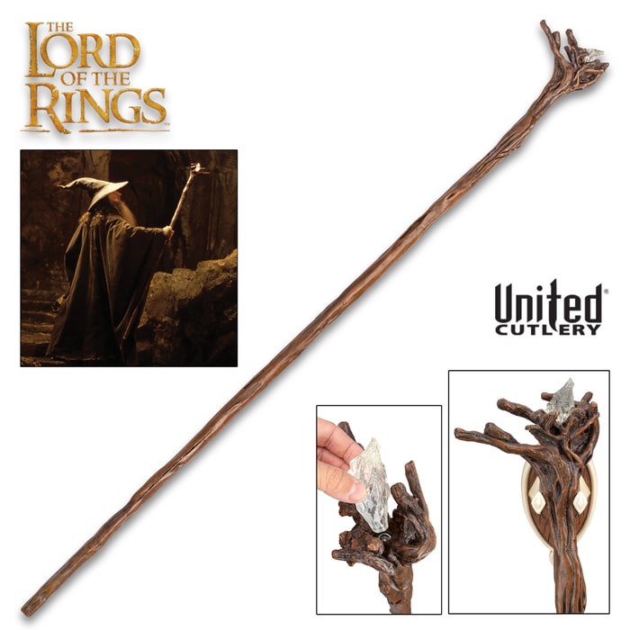Views of Gandalf's Staff of Moria replica and with the actor