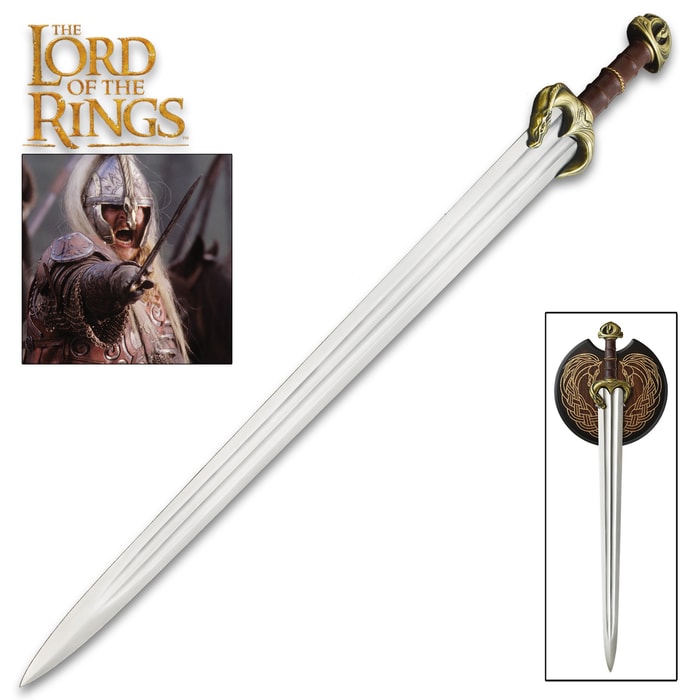 The Guthwine Sword of Eomer shown and in the actor's hand