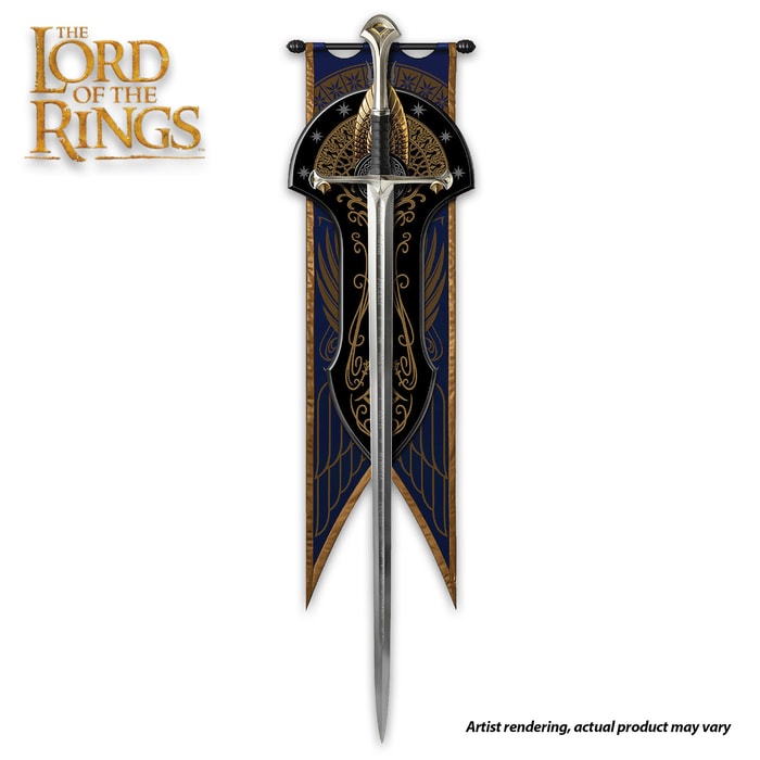 Anduril, the sword of King Elessar of Gondor has been improved to be a more movie accurate replica