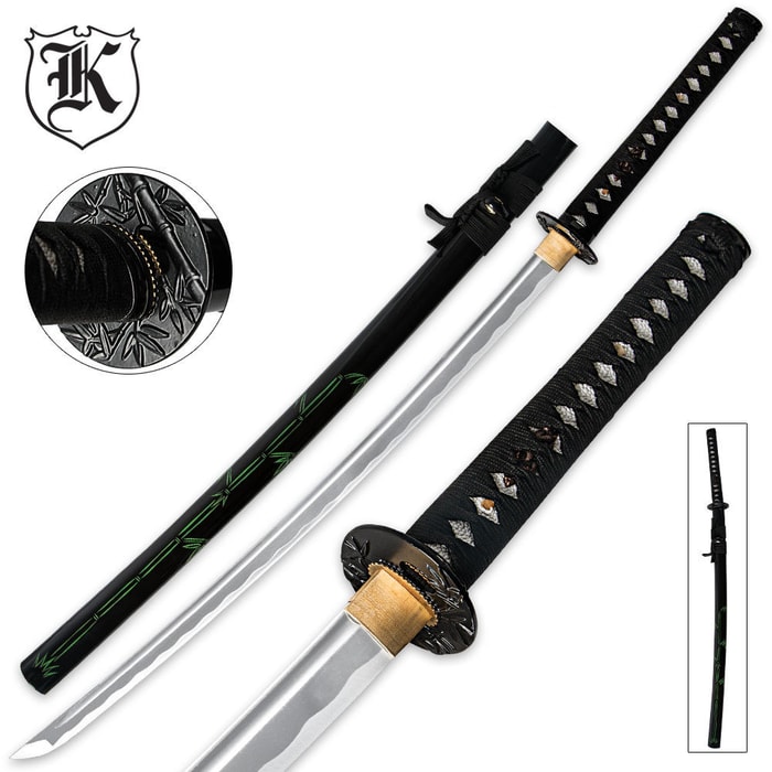 Bamboo Stalker Samurai Katana Sword With Scabbard