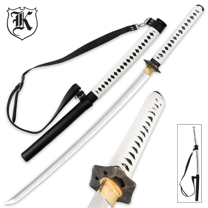 White Samurai Katana With Harness