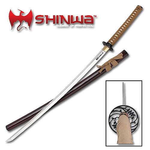 Shinwa Regal Brown Carbon Steel Katana Sword