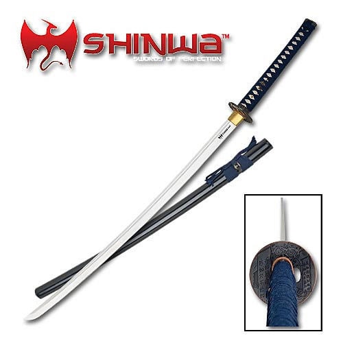 Shinwa Regal Dark Blue Carbon Steel Katana Sword