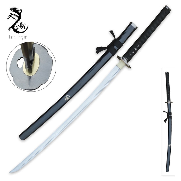 Ten Ryu Hand Forged Samurai Sword Black