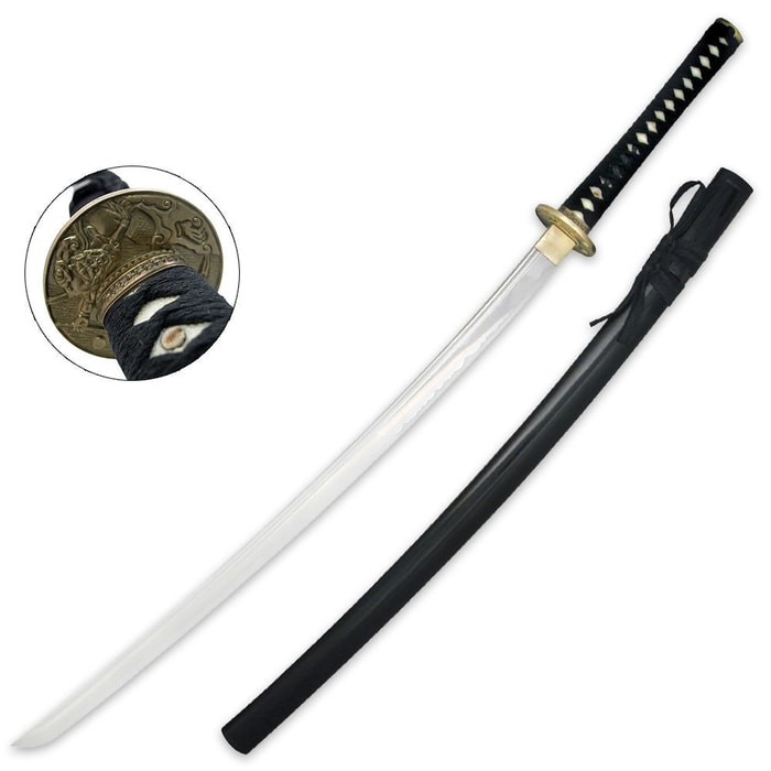 Ten Ryu Carbon Steel Katana Sword With Scabbard